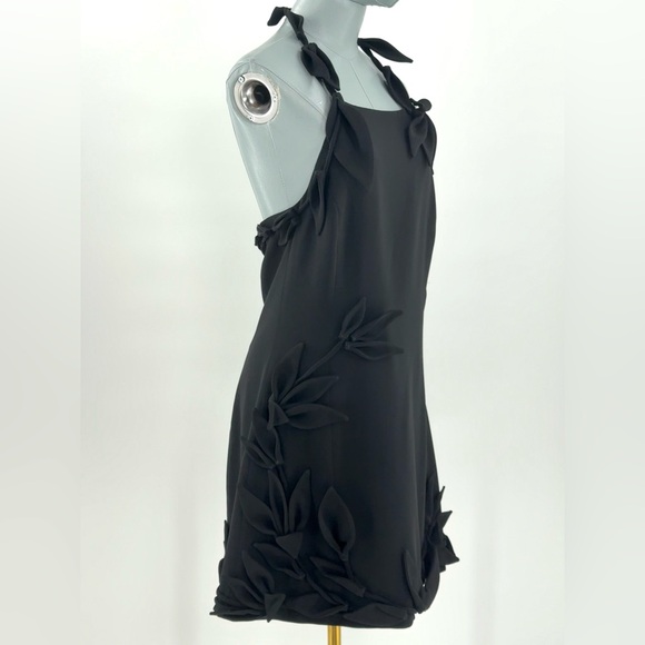 🆕 CULT GAIA 🧿 NWOT Elliana Calla Lily Floral Appliqué Mini, Black - Sz 10 - Picture 5 of 16